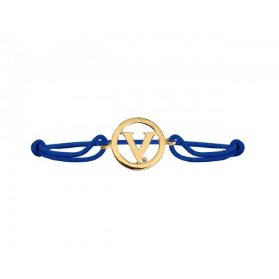 Alphabet V Gold Bracelet